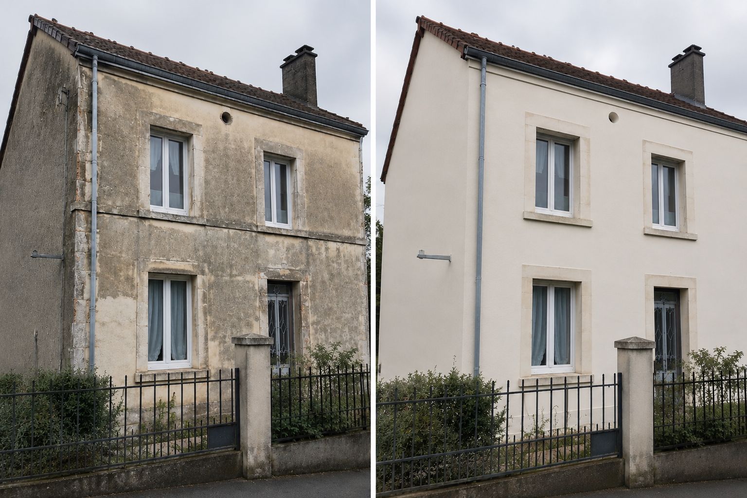 Ravalement façade ancienne — après